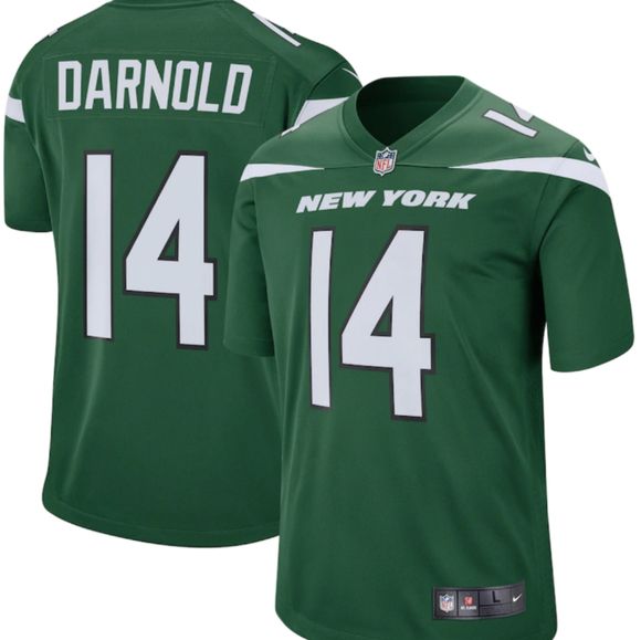Men New York Jets #14 Sam Darnold Nike Gotham Green Game NFL Jersey